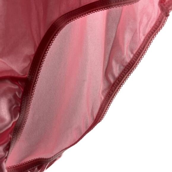 Shimmering Shiny 100% Nylon Panty Panties Briefs Granny Style Pink Women Size 6 - Picture 2 of 7